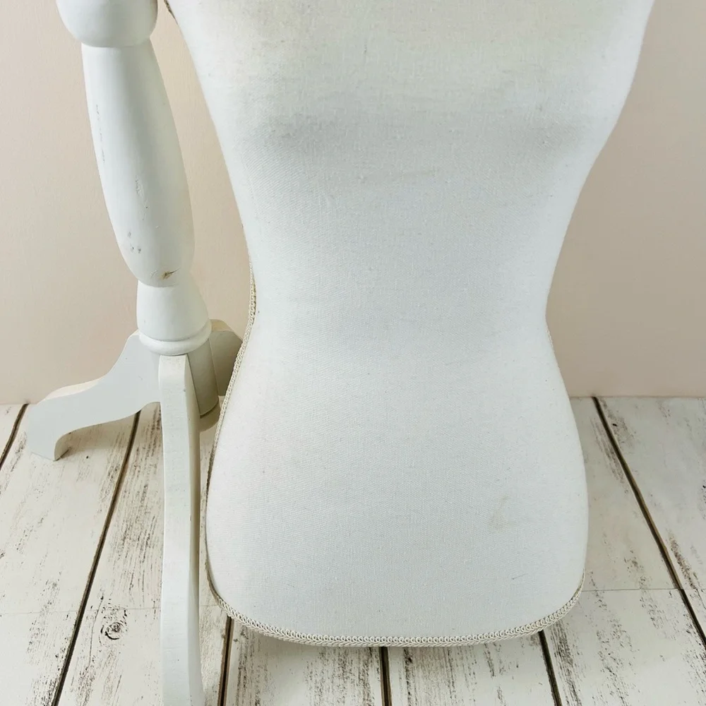 Mannequin Female Torso Body Dress Form White Adjustable Tripod Stand - Picture 3 of 7